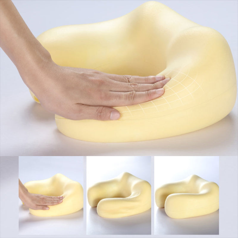 Neck Massager Pillow with Heat Cervical Neck Support Travel Massage Neck Pillow with Heat U-Shaped Memory Foam Pillow Massager for Fatigue Neck Pain for Home Office Airplane Car