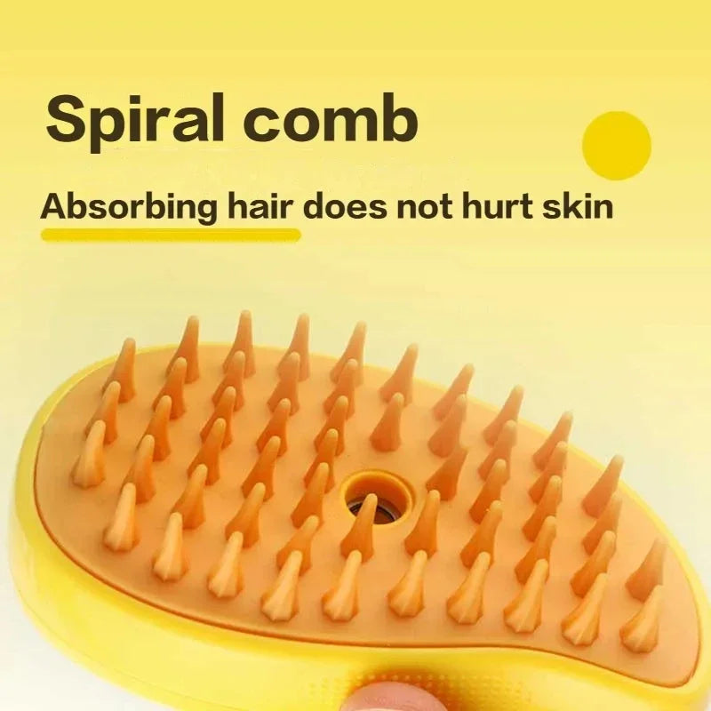 3 In1 Cat Steam Brush, Self Cleaning Steam Cat Brush, Multifunctional Cat Steamer Brush, For Removing Tangled and Loosse Hair