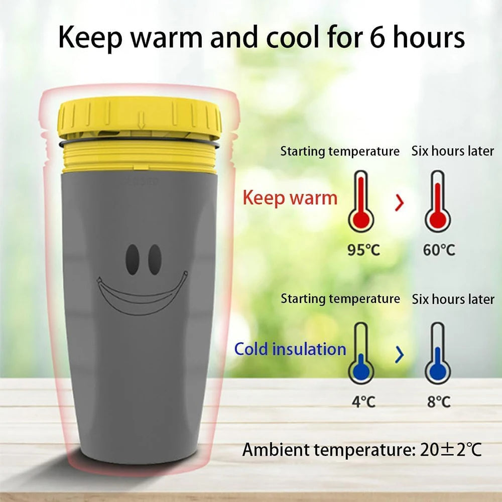 Coffee Straw Twistable Cup, Travel mug double silicone seals ensure a leak-proof
