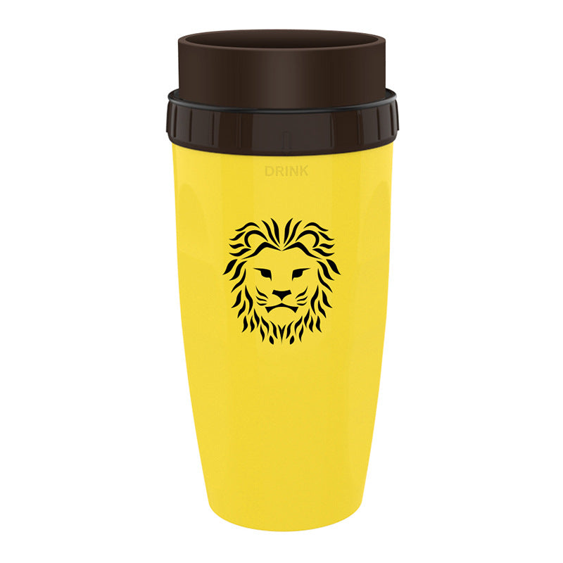 Coffee Straw Twistable Cup, Travel mug double silicone seals ensure a leak-proof