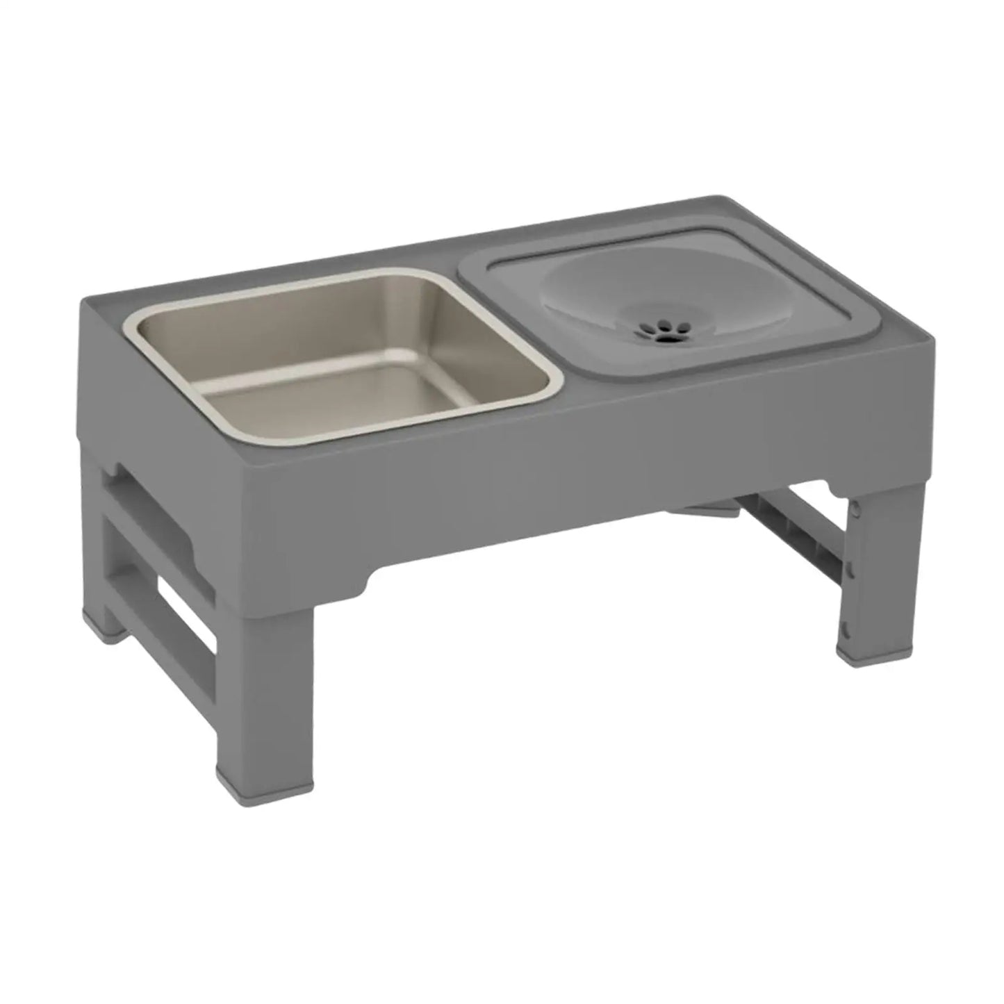 Elevated Mess-Free Dog Bowl Pet Fusion Elevated Dog Bowls in Premium Anodized Aluminum Stand