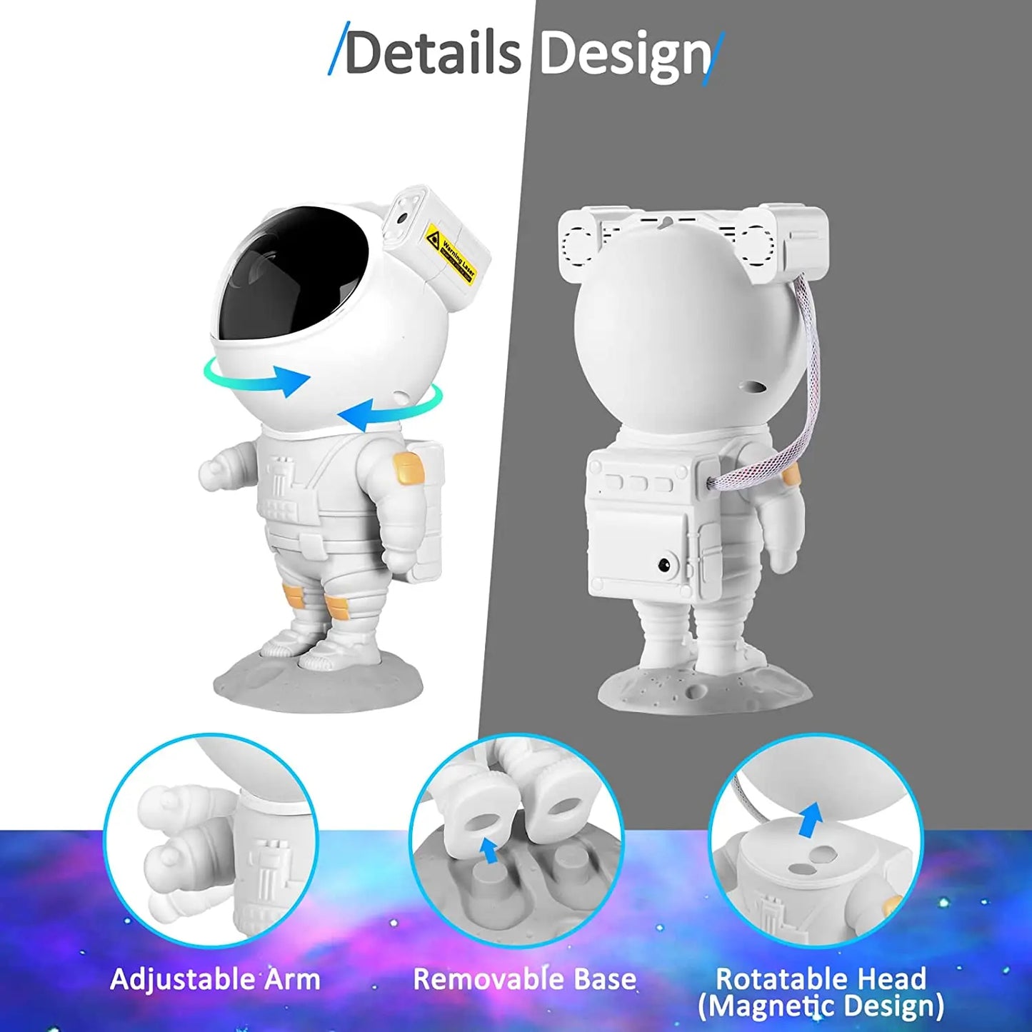 Astronaut Projector Moon Child Night Projector Bedroom Projector Nightlight Spaceman Projector Astronaut Light Projector Night Light Star Light Romantic