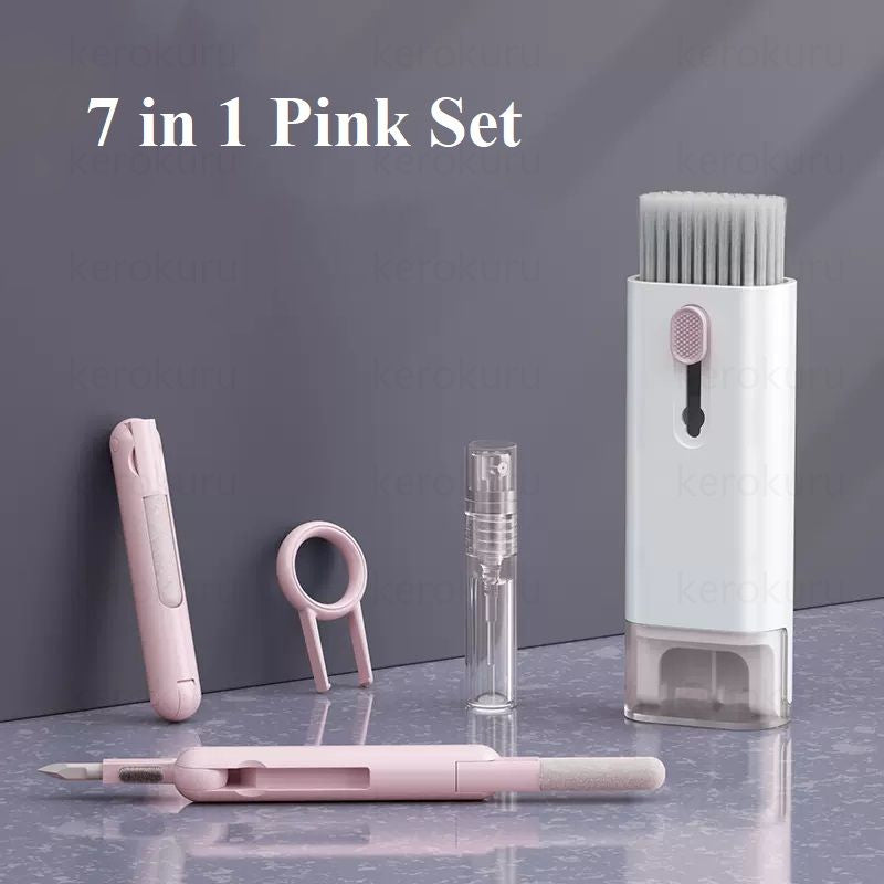 7 in 1 Cleaner Portable Multifunctional Cleaning Tool 7 in 1 Cleaner Kit for Headphones Keyboard Earbuds Computer