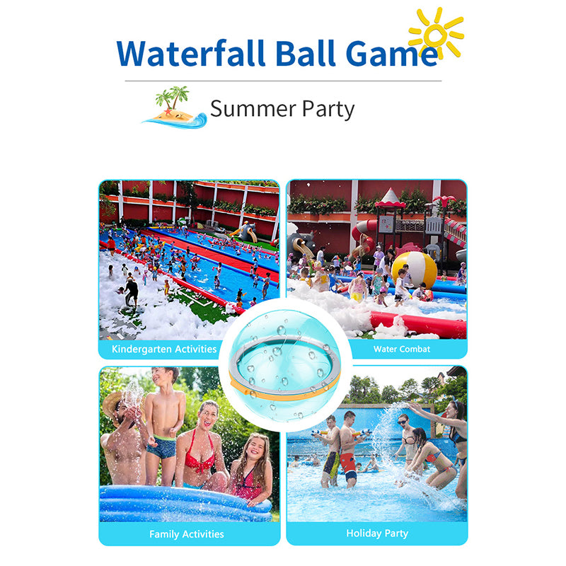 Reusable Water Balls Silicone Water Balloons with Self Sealing Quick Fill, Refillable Water Balls
