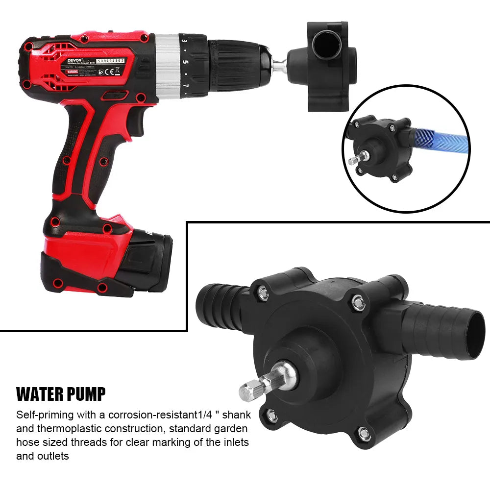 Portable Manual Drill Pump Electric Drill ,Water Oil Fluid Transfer Pump Tool