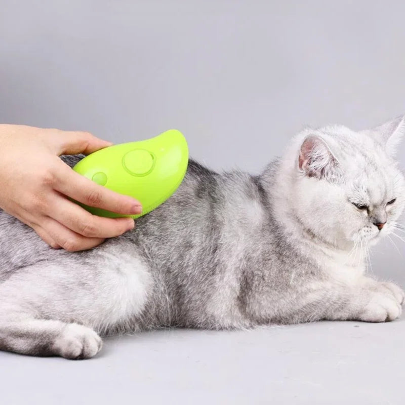 3 In1 Cat Steam Brush, Self Cleaning Steam Cat Brush, Multifunctional Cat Steamer Brush, For Removing Tangled and Loosse Hair