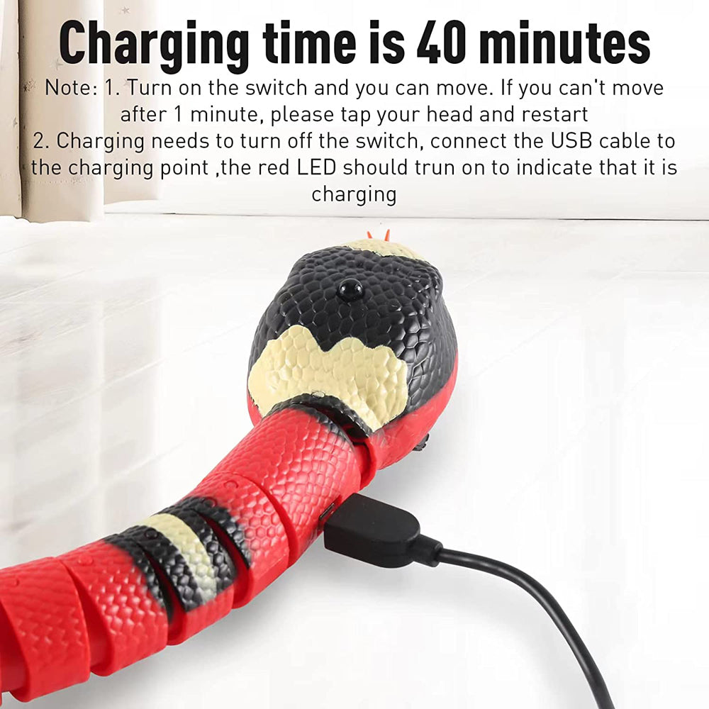 Smart Sensing Snake Cat Toys Electronic Interactive Toys for Cats USB Charging Cat Accessories