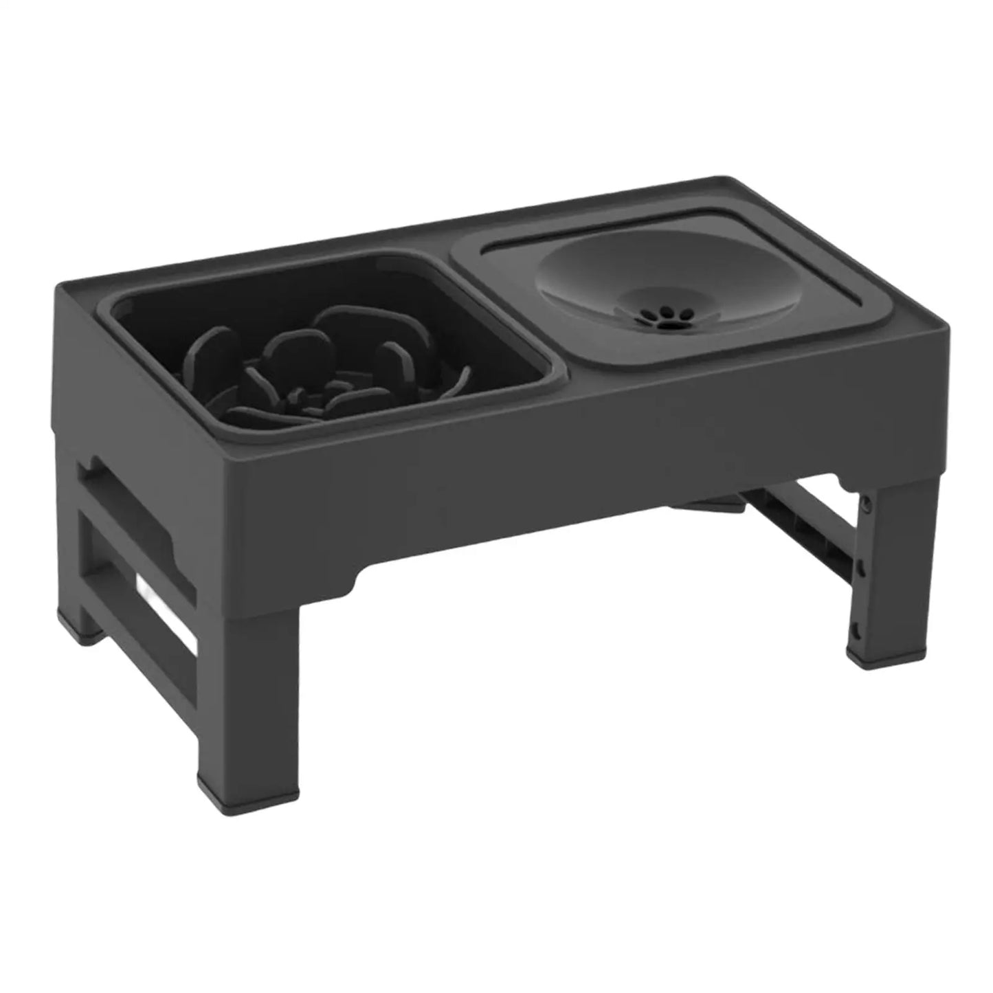 Elevated Mess-Free Dog Bowl Pet Fusion Elevated Dog Bowls in Premium Anodized Aluminum Stand