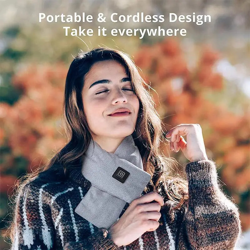 Heated Electric Scarf - Rechargeable Heated Scarf - Battery Powered Heated Scarf