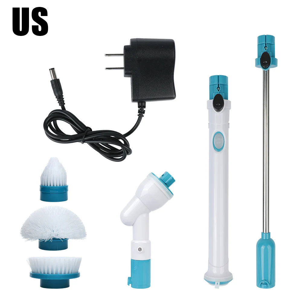 Electric Spin Cleaner Electric Spin Scrubber, Cordless Cleaning Brush with Adjustable Speeds and Extendable Long Handle