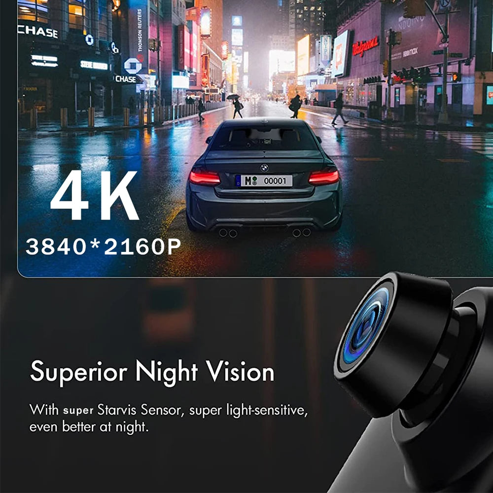Advanced Mirror Dash Cam is an innovative automotive accessory featuring a 12-inch 4K front camera