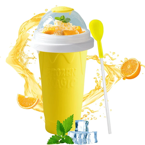 Slushy Maker-Single Serving Frozen Treat Cup for Easy to Make Homemade Slushes, Milkshakes, Smoothies, Cocktails