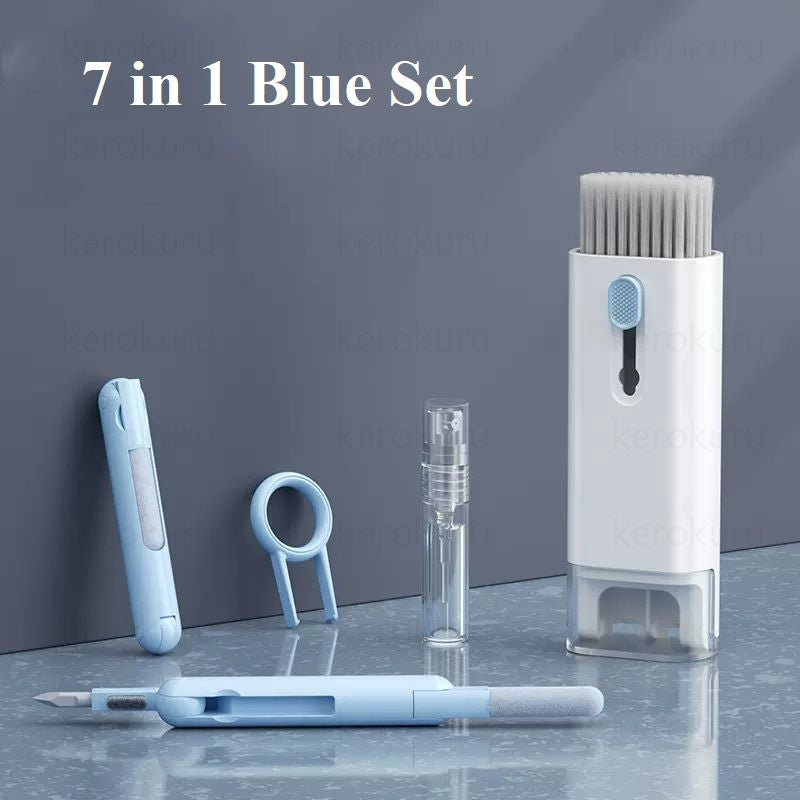 7 in 1 Cleaner Portable Multifunctional Cleaning Tool 7 in 1 Cleaner Kit for Headphones Keyboard Earbuds Computer