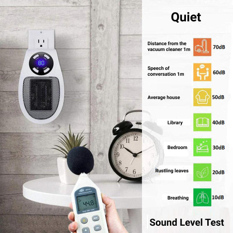 Wall Outlet Heater Quick Heat Electric Space Heater, Infrared Wall Heater for Bedroom, Bathroom, Office