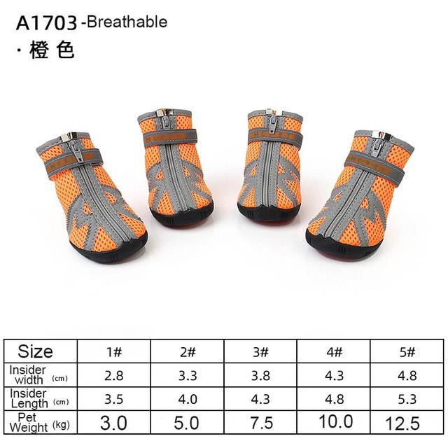 Dog Shoes for Hot Weather Breathable Dog Boots for Hot Pavement Dog Summer Shoes Non-Slip Pet Paw Protector