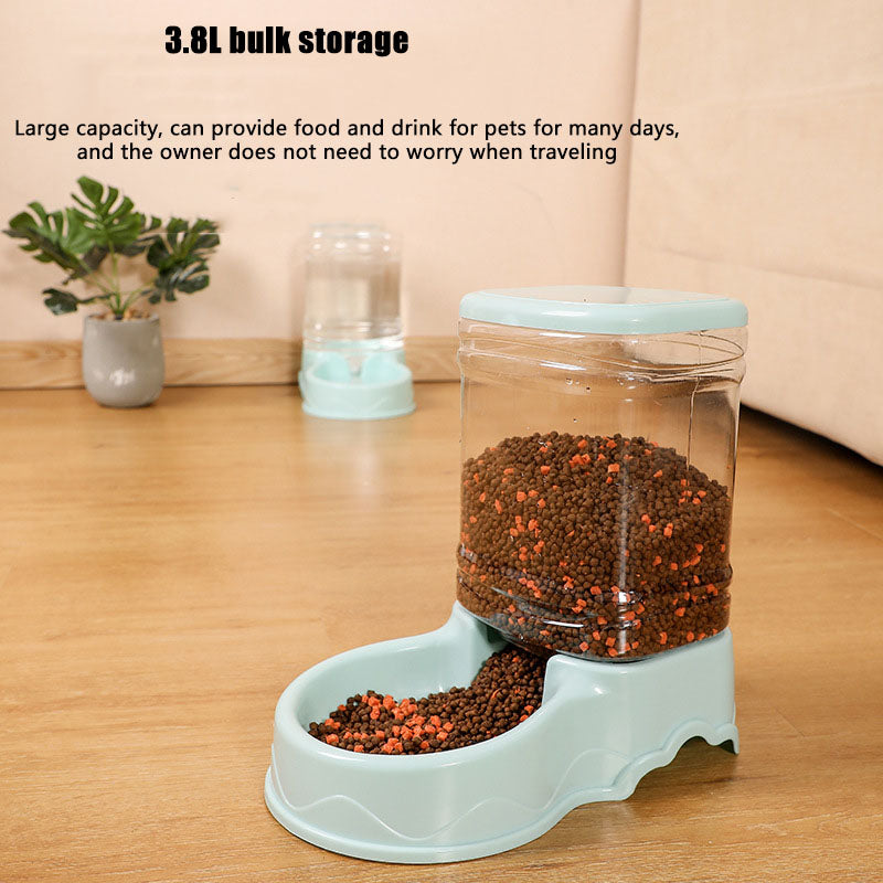 Pet Feeder & Water Dispenser Automatic Dog Cat Water Dispenser Gravity Feeder Set
