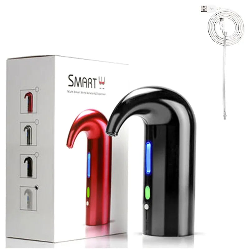 Electric Wine Aerator Pourer, Wine Decanter Pump Dispenser Set Stopper Multi-Smart Automatic Filter Wine Dispenser