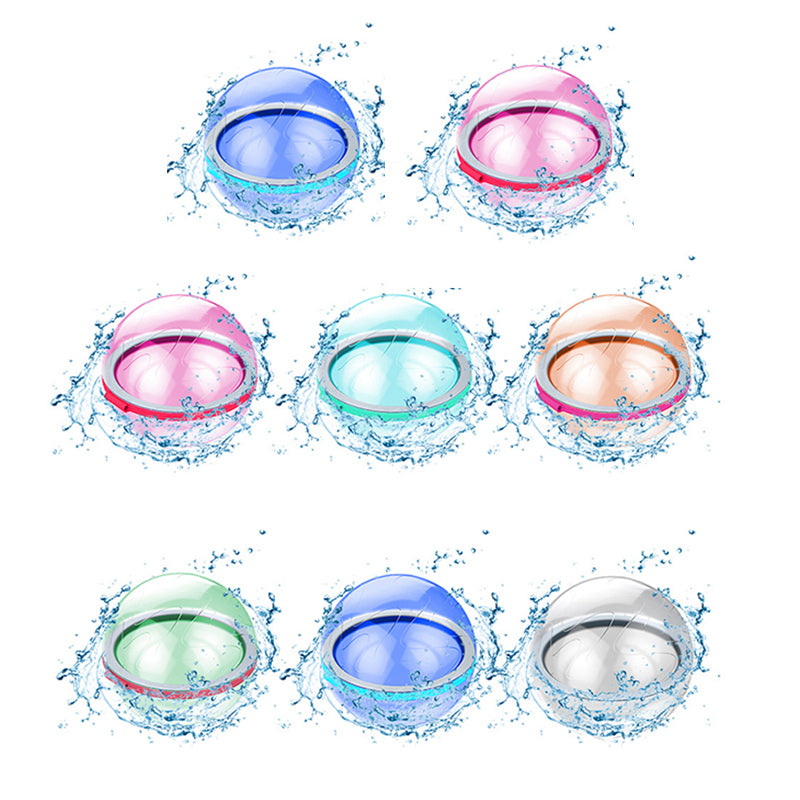 Reusable Water Balls Silicone Water Balloons with Self Sealing Quick Fill, Refillable Water Balls