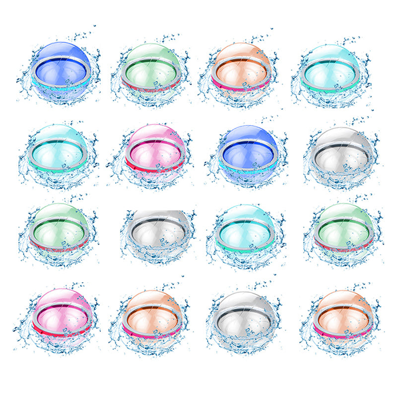 Reusable Water Balls Silicone Water Balloons with Self Sealing Quick Fill, Refillable Water Balls