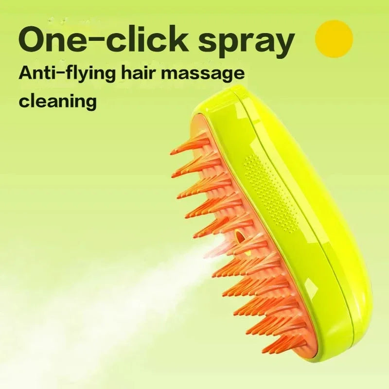 3 In1 Cat Steam Brush, Self Cleaning Steam Cat Brush, Multifunctional Cat Steamer Brush, For Removing Tangled and Loosse Hair