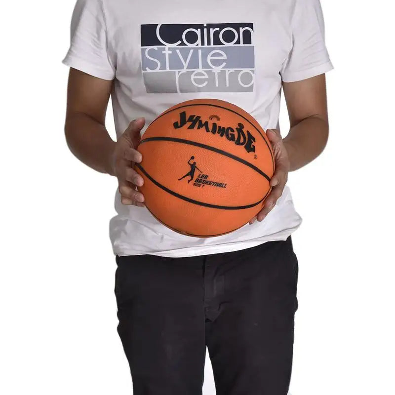 Glow in The Dark Basketball, LED Light Up Basketball, Night Glowing Ball, Boys Girls Sports Gifts Accessories