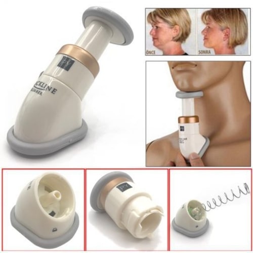 Double Chin Remover Facial Neck Line Exerciser Chin Massager, Neckline Slimmer & Toning Massager System, Face Lift Thin Jawline Double Chin Reducer