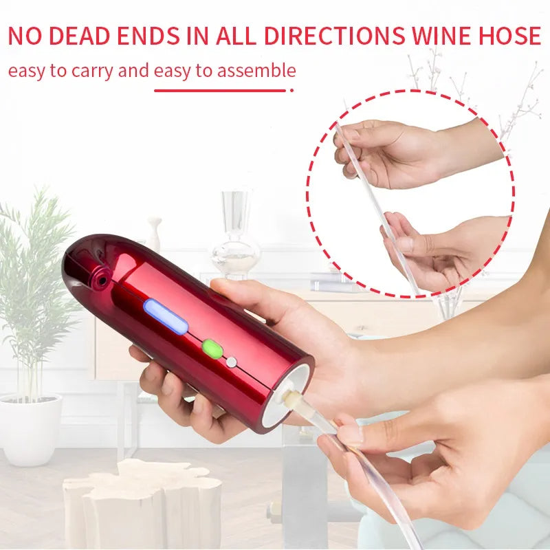 Electric Wine Aerator Pourer, Wine Decanter Pump Dispenser Set Stopper Multi-Smart Automatic Filter Wine Dispenser