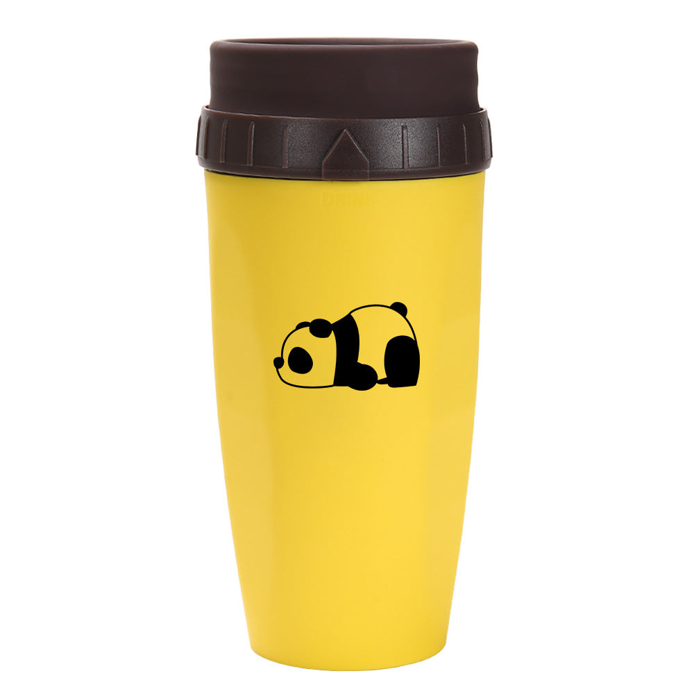 Coffee Straw Twistable Cup, Travel mug double silicone seals ensure a leak-proof