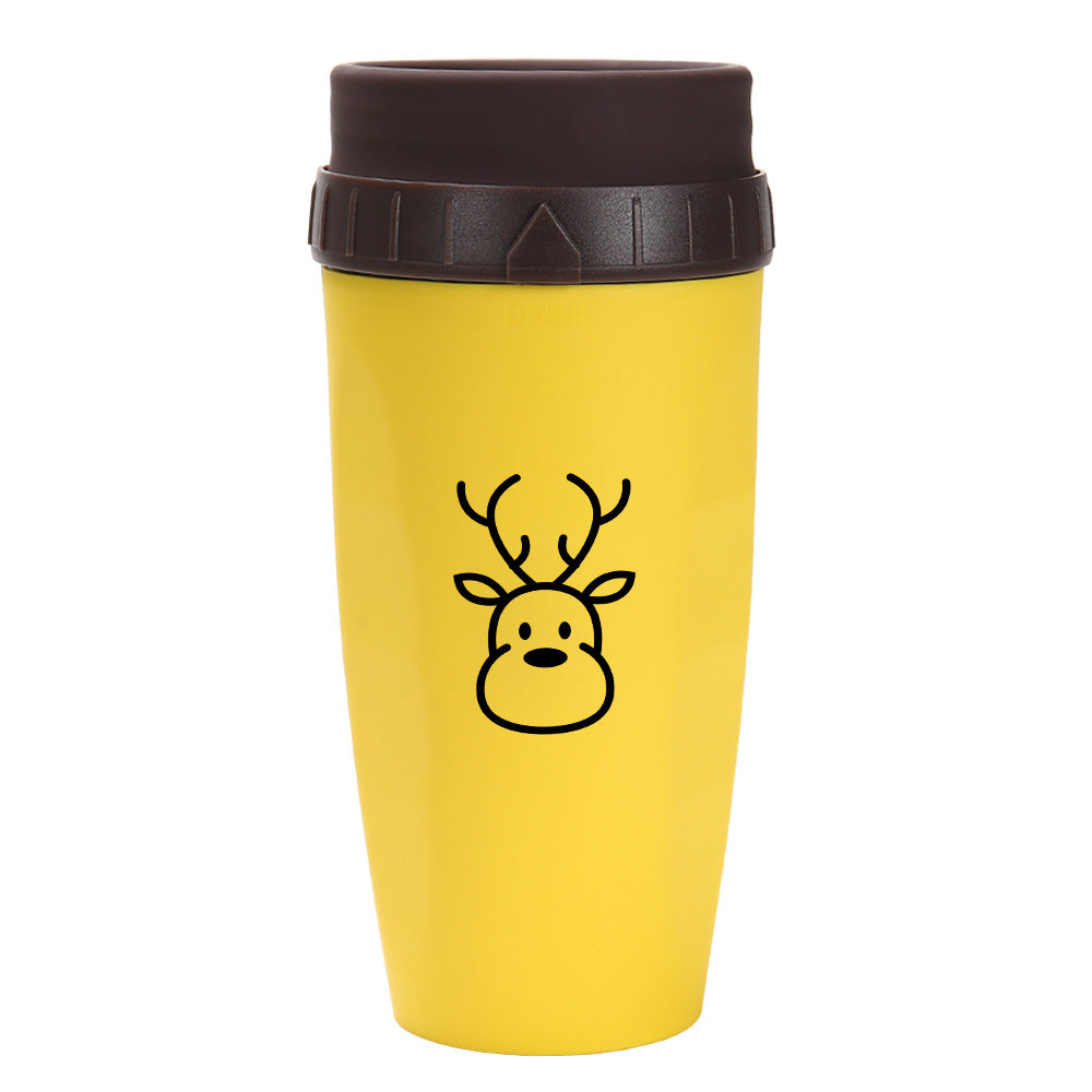 Coffee Straw Twistable Cup, Travel mug double silicone seals ensure a leak-proof