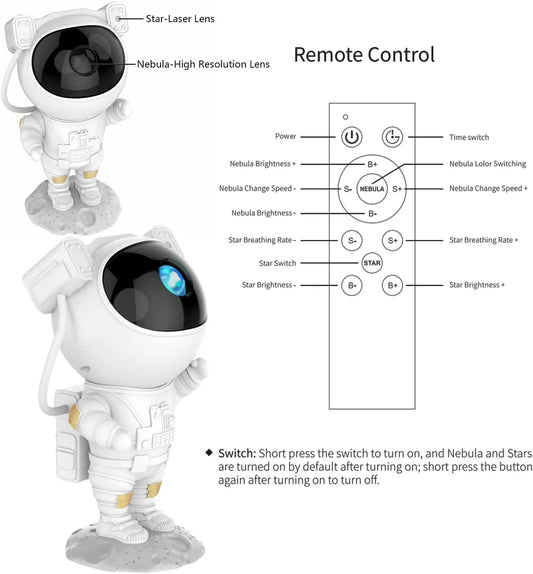 Astronaut Projector Moon Child Night Projector Bedroom Projector Nightlight Spaceman Projector Astronaut Light Projector Night Light Star Light Romantic