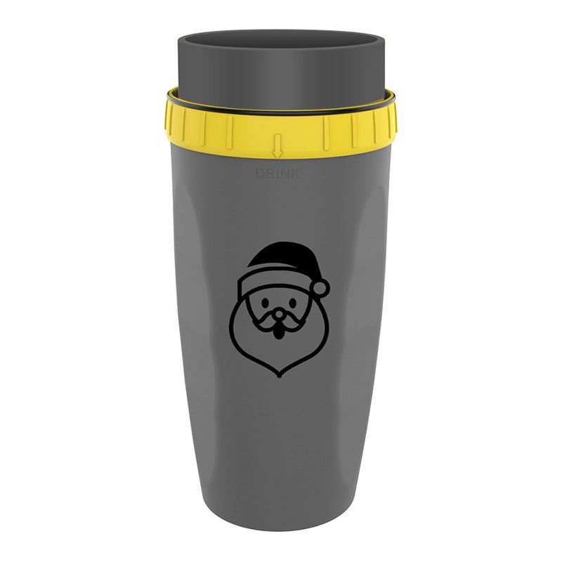 Coffee Straw Twistable Cup, Travel mug double silicone seals ensure a leak-proof