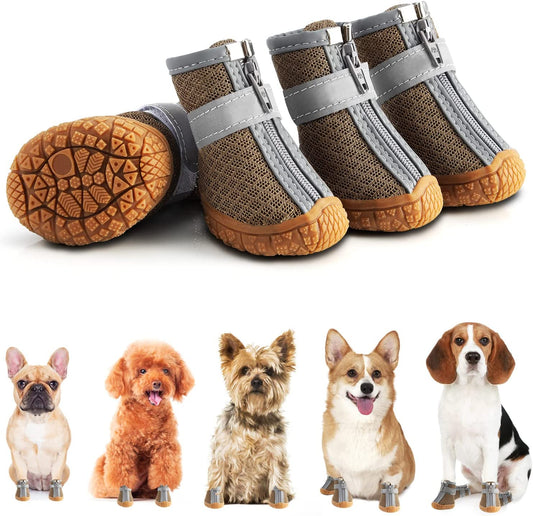 Dog Shoes for Hot Weather Breathable Dog Boots for Hot Pavement Dog Summer Shoes Non-Slip Pet Paw Protector