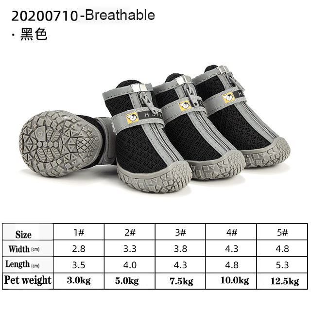 Dog Shoes for Hot Weather Breathable Dog Boots for Hot Pavement Dog Summer Shoes Non-Slip Pet Paw Protector