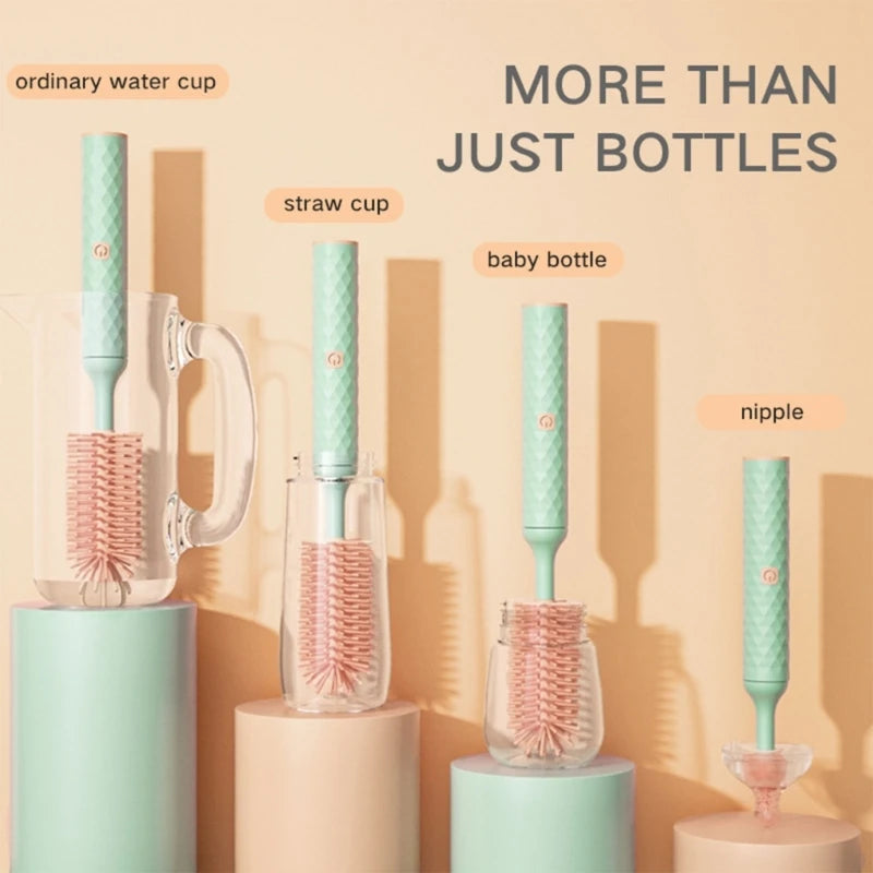 Electric Bottle Cleaner Brush for Bottles Electric Bottle Brush Cleaner Automatic Bottle Cleaner Baby Bottle Nipples Straw