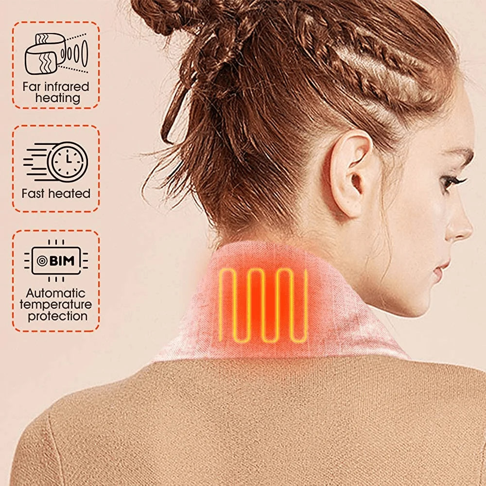 Heated Electric Scarf - Rechargeable Heated Scarf - Battery Powered Heated Scarf