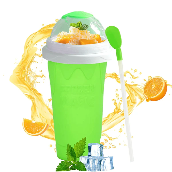 Slushy Maker-Single Serving Frozen Treat Cup for Easy to Make Homemade Slushes, Milkshakes, Smoothies, Cocktails