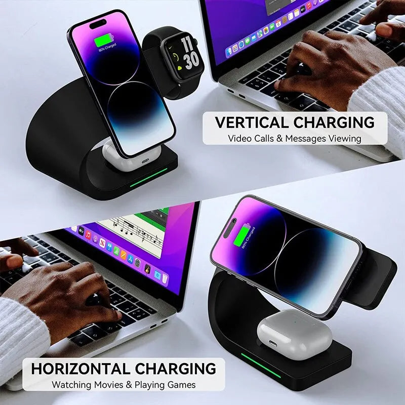 15W magnetic wireless charger - fast wireless charger stand - portable magnetic wireless charger