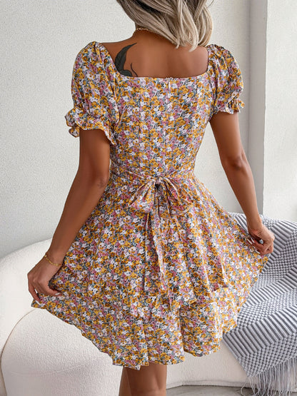 Women Mini Dress Temperament Big Swing Loose - Short Sleeves Summer Dress Clothes