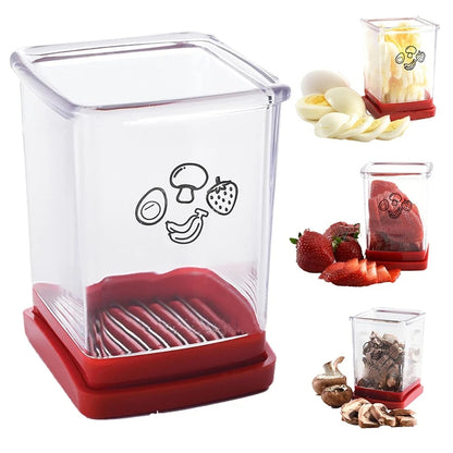 Fruit Vegetable Speed Slicer with Push Plate Manual Cup Cutter Portable