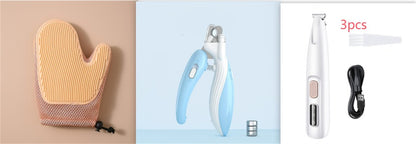 Waterproof Dog Paw Trimmer with LED Light – Pet Hair Clippers for Grooming & Widen Blade Design