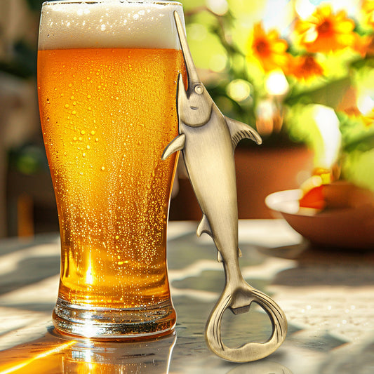Creative Swordfish Metal Beer Bottle Opener – Unique Kitchen Bar Accessory, Beer Gifts & Gadgets