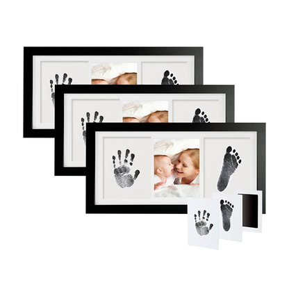 Baby Handprint and Footprint Keepsake Frame with Clean Touch Ink Pad