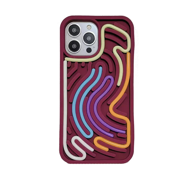 Stress-Relief Phone Case – Soft Silicone Fidget Cover with Bubble Pop Design for iPhone/Android