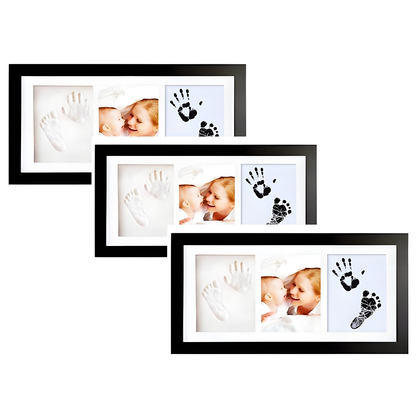 Baby Handprint and Footprint Keepsake Frame with Clean Touch Ink Pad