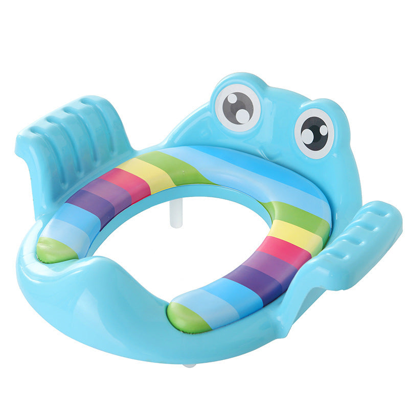 Baby Kids Toilet Seat Trainer – Toddler Potty Training Seat with Handles for Boys & Girls Bathroom