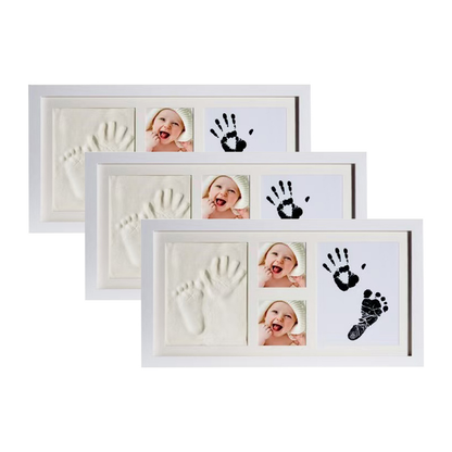 Baby Handprint and Footprint Keepsake Frame with Clean Touch Ink Pad