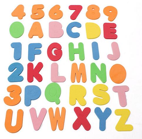 36PCS Letters Numbers Kids Baby Toy Early Educational Toy Tool Bath Toy
