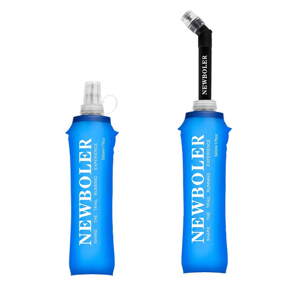 Foldable Water Bottle for Running - Portable Leakproof Sports Hydration Bottle for Gym, Hiking, Travel & Outdoor Use