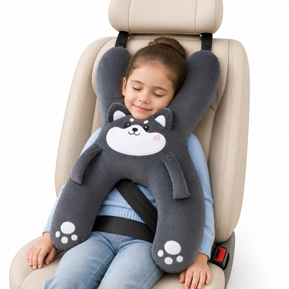 Children's Car Seat Neck Pillow, Soft H Shape Head Support for Long Journeys