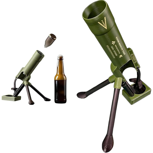 Mortar Cannon Bottle Opener, Novelty Beer Cap Launcher for Bars and Gifts
